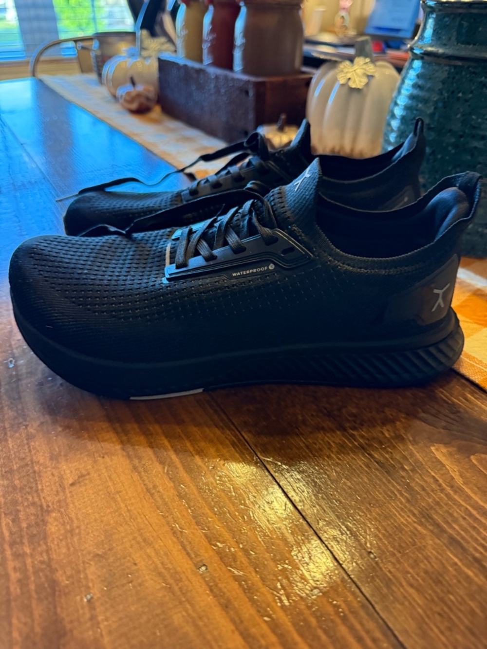 Women's Black Waterproof Athletic Sneakers